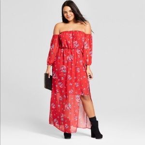 Xhilaration(Target) Red off shoulder dress